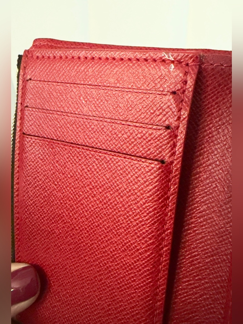 Louis Vuitton Victorine Wallet Damier Ebene Cerise Red RFID 2022 w Box Dust Bag - Picture 9 of 16